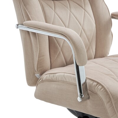 La-Z-Boy Sutherland Ergonomic Fabric Swivel Computer and Desk Chair, Cream (CHR10048D)