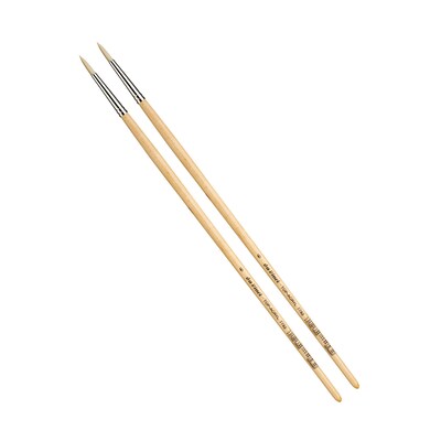 da Vinci TOP-ACRYL Oil and Acrylic Synthetic Bristle White Round Brush, 2 Brushes/Pack (DVXVA77826-2)