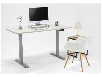 Fellowes Cambio 48"W Electric Adjustable Standing Desk, White (9788002WHT)