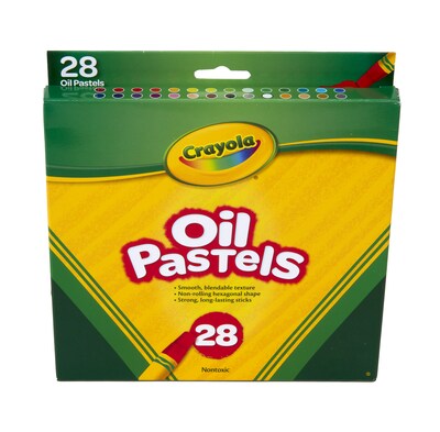 Crayola Oil Pastels, Assorted Colors, 28/Box (52-4628)