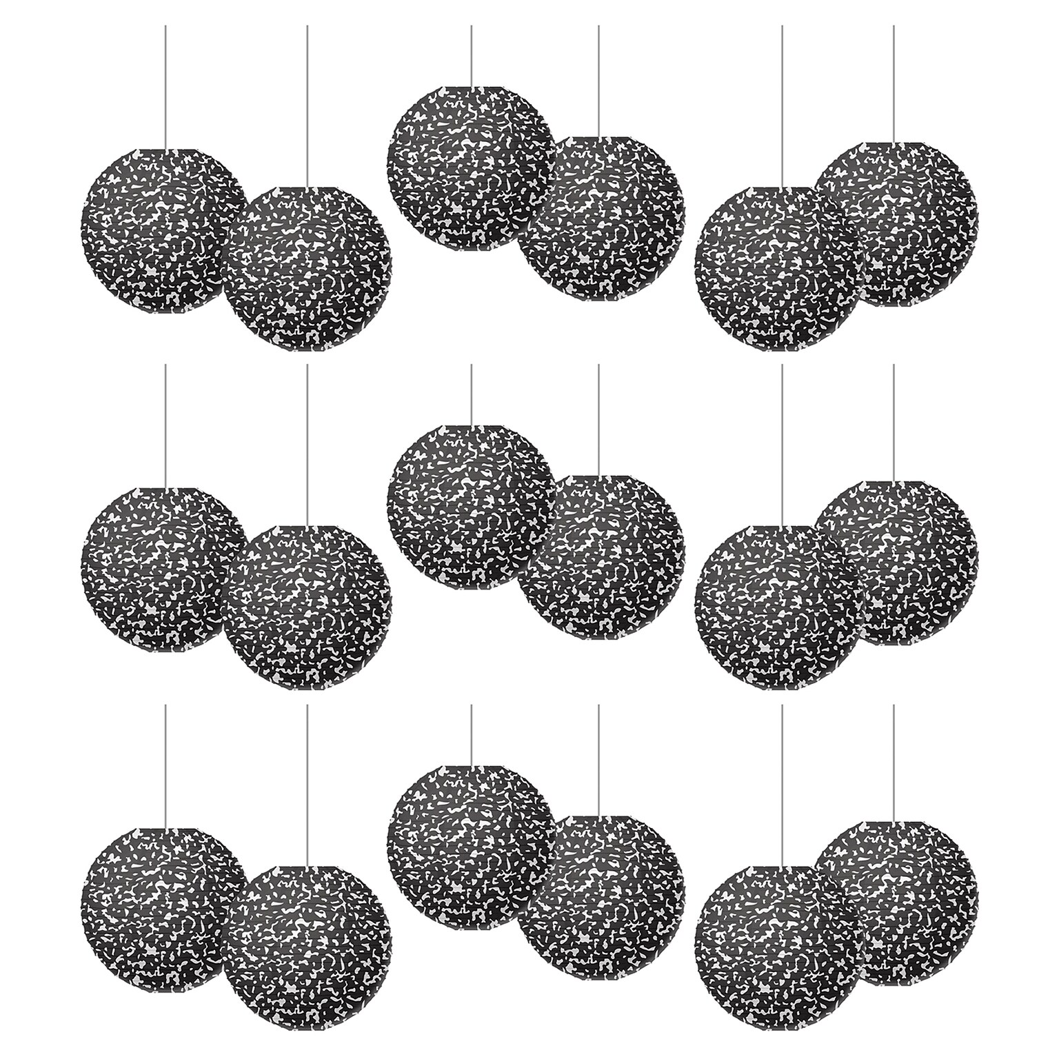 Teacher Created Resources Composition Hanging Paper Lanterns, 6/Pack, 3 Packs/Bundle (TCR77246-3)