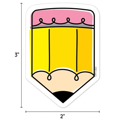 Creative Teaching Press Core Décor Doodle Pencil Designer Cut-Outs, 36/Pack, 3 Packs/Bundle (CTP10678-3)