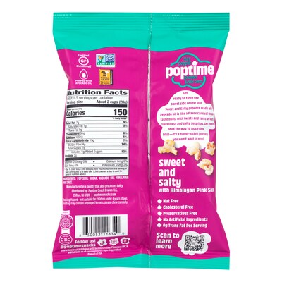 Poptime Avo Sweet & Salty Popcorn, 1.5 oz., 24/Pack (220-02884)