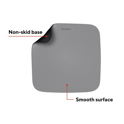 Staples TECH Non-Skid Mouse Pad, Gray (ST63294)
