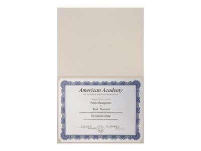 Better Office Certificate Holders, 8.75" x 11.25", Ivory/Gold, 25/Pack (65250-25PK)