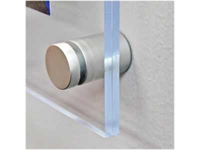 Azar Sign Holder, 11" x 17", Wall Mounted, Silver Acrylic, 4/Pack (105508-SLV-4PK)