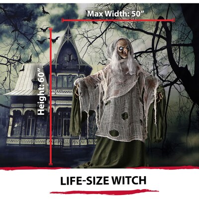 Haunted Hill Farm Life-Size Animatronic Witch (HHWITCH-7FLSA)