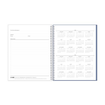 2025-2026 Blue Sky Tanya Blue 8.5" x 11" Academic Year Daily Planner, Plastic Cover, Multicolored (156259)
