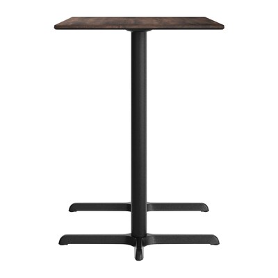 Flash Furniture Acadia Wooden Dining Table with X-Bases, 30"D x 48"W, Dark Brown/Black Base (ST3048WBRT2230B)