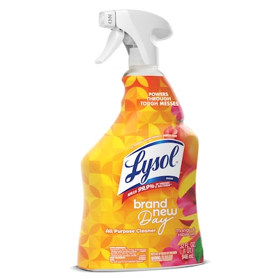Lysol Brand New Day Disinfecting All-Purpose Cleaner Spray Bottle, Mango & Hibiscus Scent, 32 oz. (19200-98769)