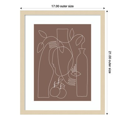 Amanti Art Shape Of Truth by Shatha Al Dafai Wood Framed Wall Art Print, 17" x 21" (A42675531979)