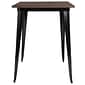 Flash Furniture Metal/Wood Restaurant Bar Table, 42"H, Black (CH5104040M1BK)