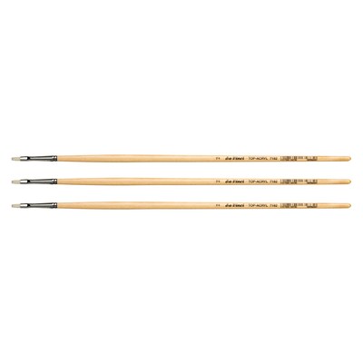 da Vinci TOP-ACRYL Oil and Acrylic Synthetic Bristle, Flat Brush, 3/Bundle (DVXVA71822-3)