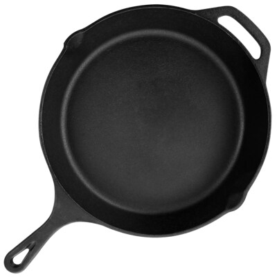 MegaChef Cast Iron 12" Frying Pan, Black (935117379M)