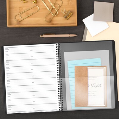2027 AT-A-GLANCE 8" x 10" Calendar Year/Monthly Planner, Faux Leather Cover Black (70-130-05-27)