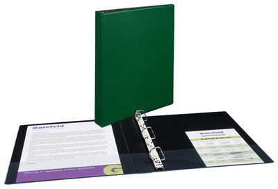 Avery 1" 3-Ring Non-View Binders, Slant Ring, Green (27253)