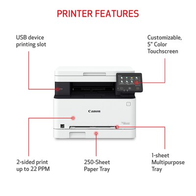 Canon Color imageCLASS MF653Cdw Wireless Color All-in-One Laser Printer (5158C007)