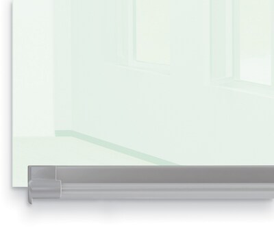 MooreCo Rapport Commercial Series Glass Dry Erase Board, 4'H x 12'W (GWA416-GLOSSWHITE)