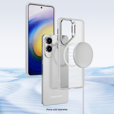 SaharaCase Venture Series Kickstand MagSafe Phone Case for Samsung Galaxy S25 Edge, Shock Absorbing, Clear (CP00827)