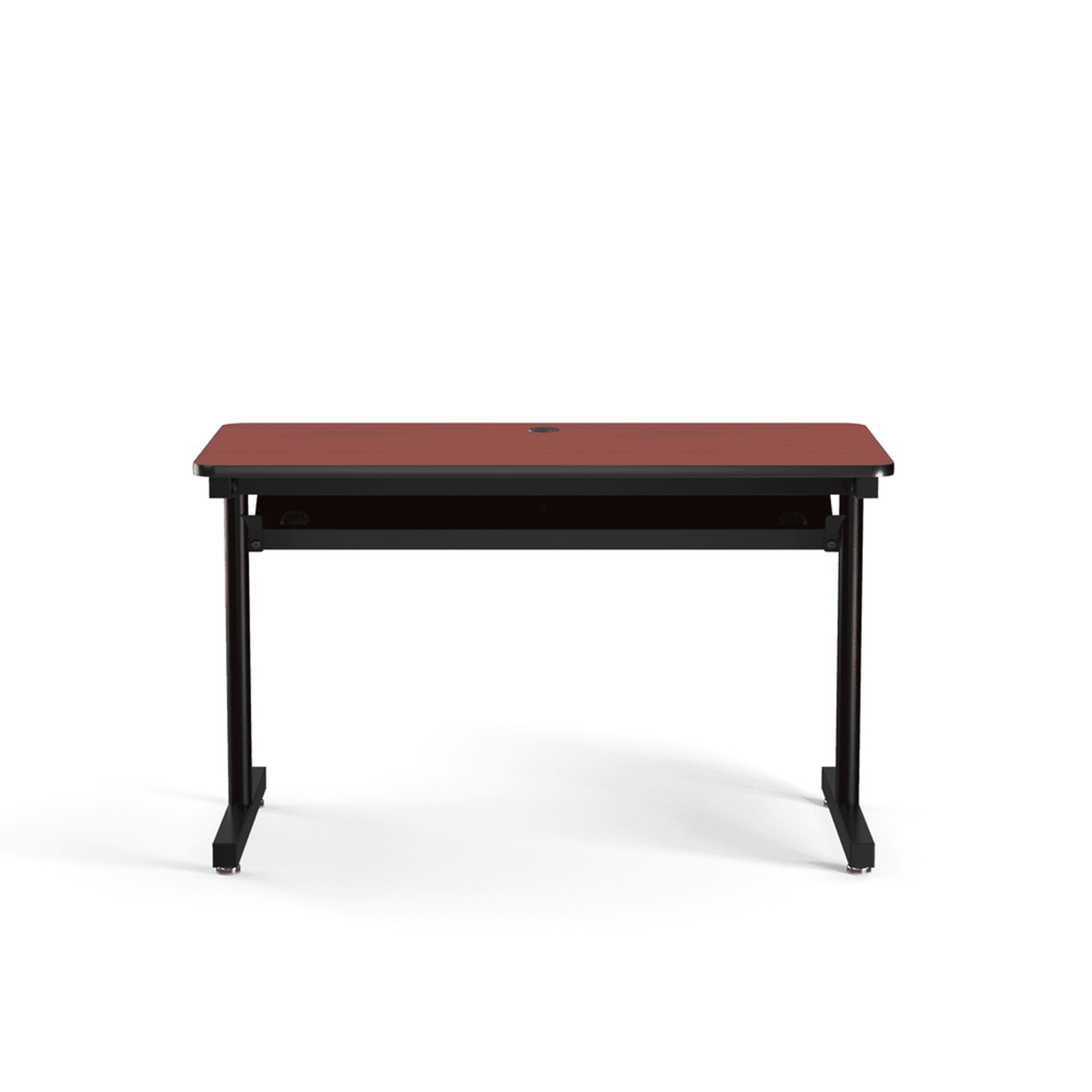 VersaDesk 48W Basic Computer Table, Cherry/Black (BCT4824-BC)