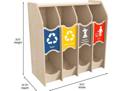 Flash Furniture Bright Beginnings Children's Recycling Station (MK-ME17154-GG)