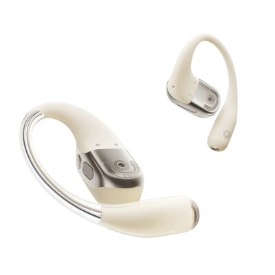 Shokz OpenFit™ 2 Wireless Active Noise Canceling Open-Ear Earbuds & Charging Case, Bluetooth, Beige (T920-ST-BG-US)