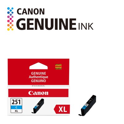 Canon 251XL Cyan High Yield Ink Cartridge (6449B001)