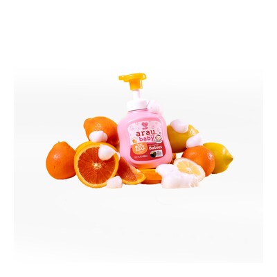 Arau Baby Foam Body Soap, Citrus Scent, 15.21 oz. 4/Pack (AFG-4008-CASE)