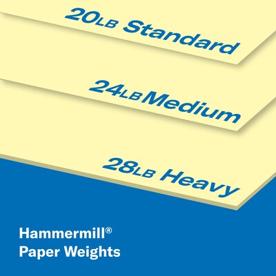 Hammermill 8.5" x 14" Color Copy Paper, 20 lbs., Canary, 500 Sheets/Ream, 10 Reams/Carton (103358)