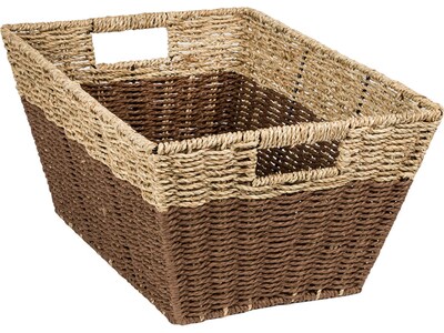 Honey-Can-Do Seagrass Nesting Basket with Handles, Brown/Natural, 3/Pack (STO-08400)