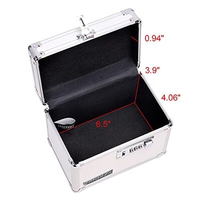Vaultz Storage Container w/ Combination Lock, Plastic, White (VZ03962-CAM)