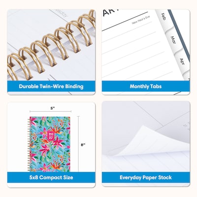 2027 Blue Sky 5" x 8" Weekly & Monthly Planner, Parkertin (164275)