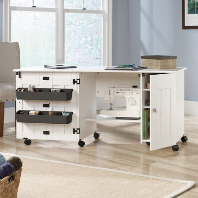 Sauder Select Craft/Sewing Cart, Soft White (414873)