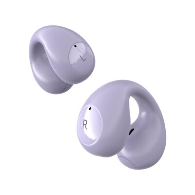 echelon Echo Open Earbuds True Wireless Open-Ear Clip-On Design, IPX5 Water Resistant Purple