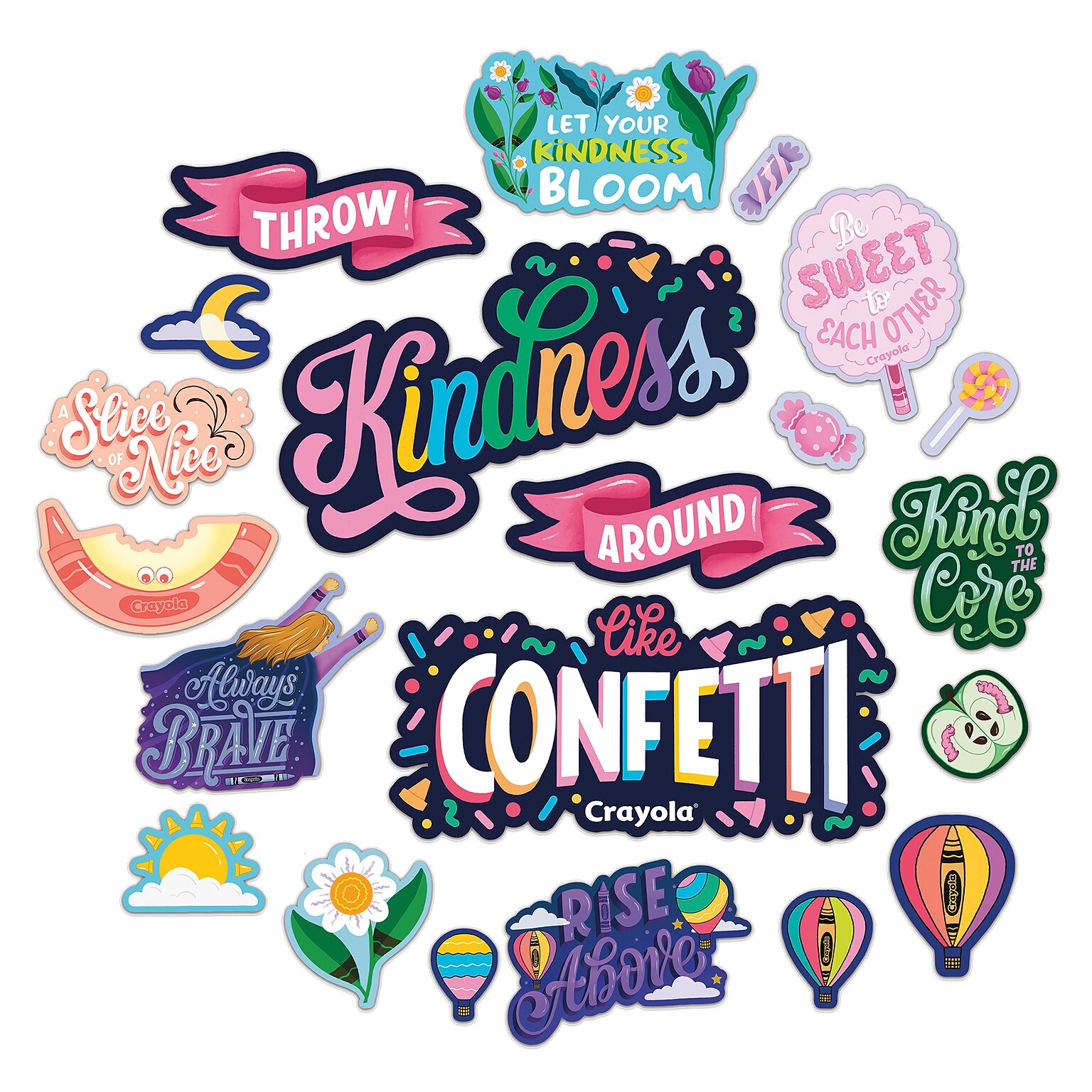 Eureka Crayola Colors of Kindness Throw Kindness Bulletin Board Set, 21 Pieces