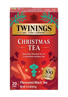 Twinings Christmas Tea Caffeinated Black Tea Bags, 20/Box (F06301)
