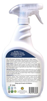 ECOS PRO Stainless Steel Cleaner and Polish, 32 Fl. Oz. (PL9330/6X)