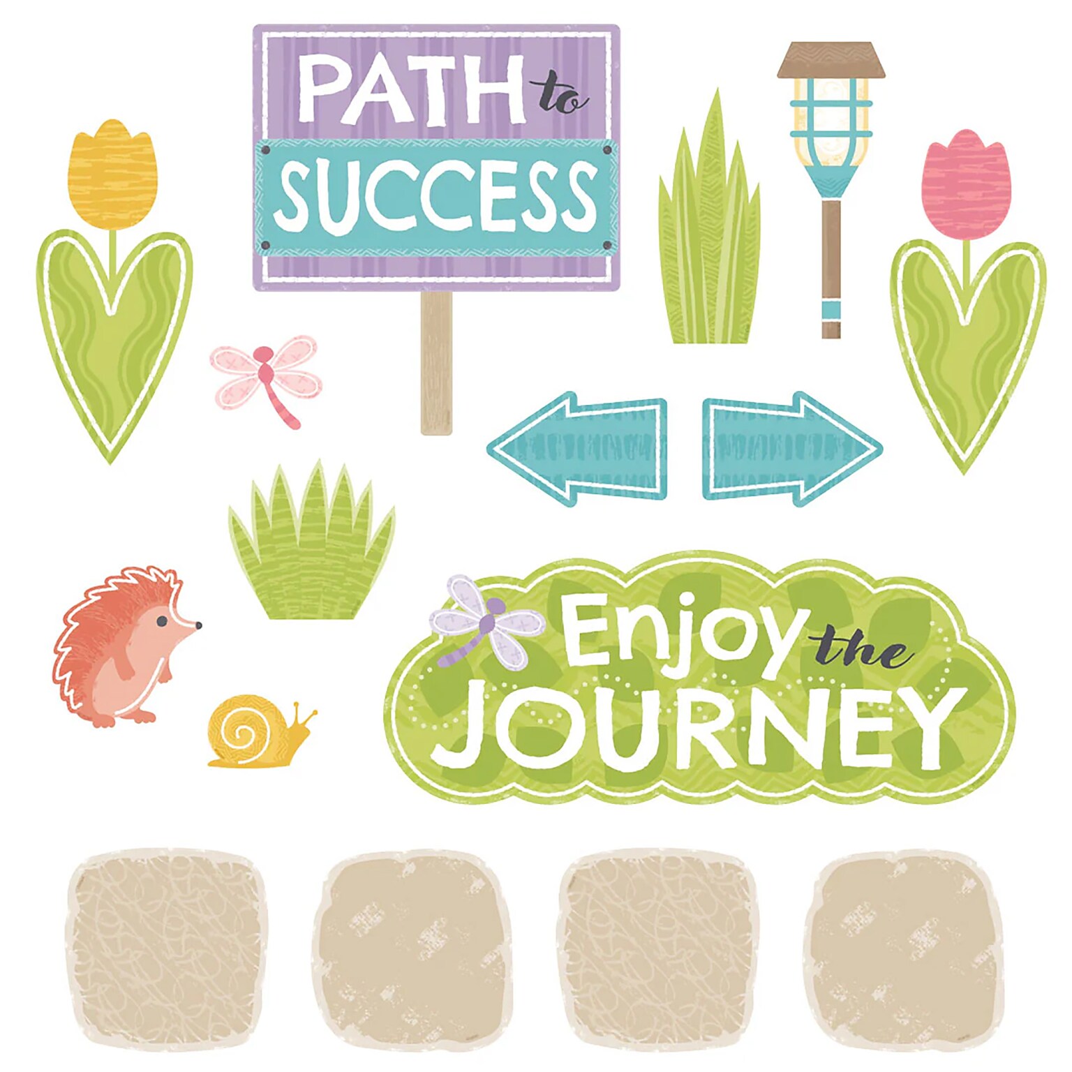 Trend Enterprise Stepping Stones Learning Set, Bulletin Board Set, 45/Set (T-19026)