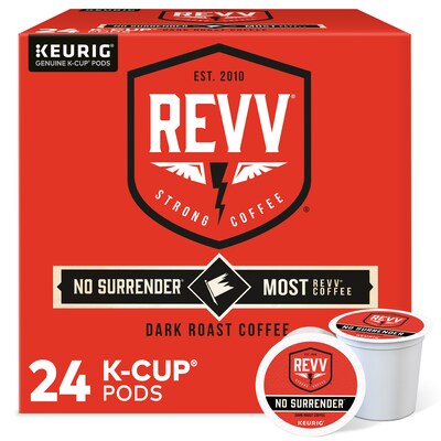 Revv Coffee No Surrender Coffee Keurig® K-Cup® Pods, Dark Roast, 24/Box (6873)