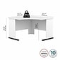 Bush Business Furniture Studio A 48"W Corner Computer Desk, White (SDD148WH)