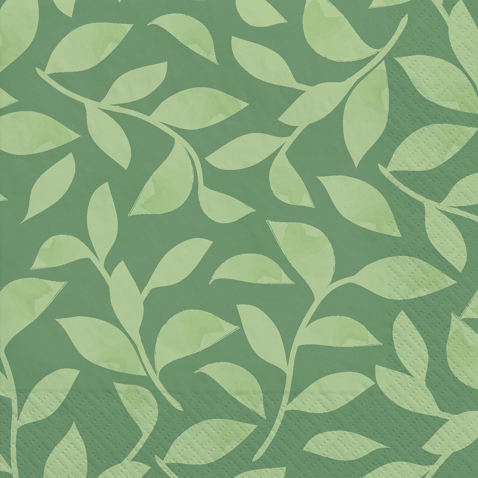 Party City Leaf Motif Lunch Napkin, 2-Ply, Jade, 40 Napkins/Pack (AM610009)