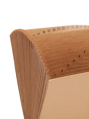 Smead Expanding File with Flap and Cord Closure, 1-31 Index, Letter Size, Kraft (70168)