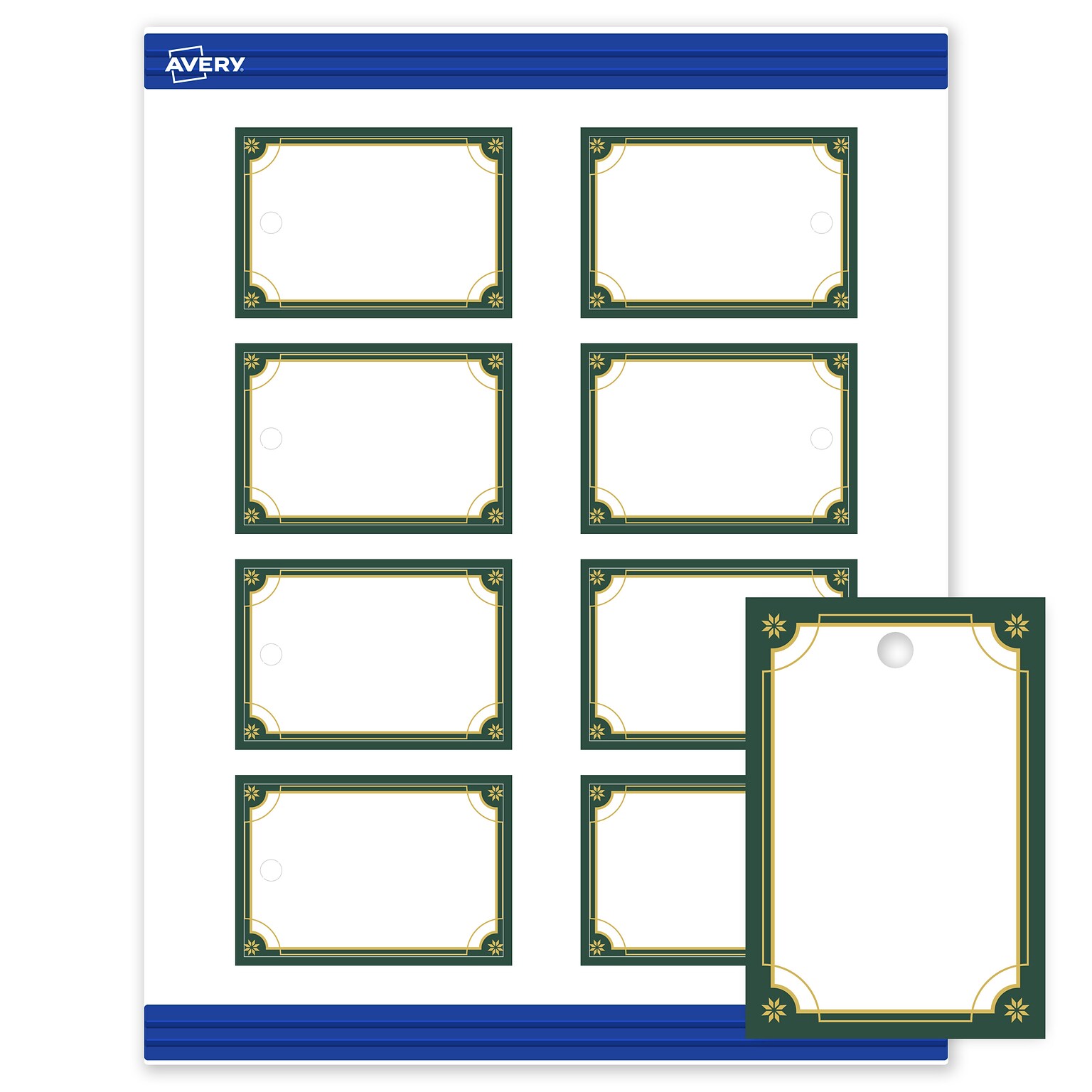 Avery 3 Blank Price & Merchandise Tags, White, 80/Carton (S00-FDP-PRMWT10)