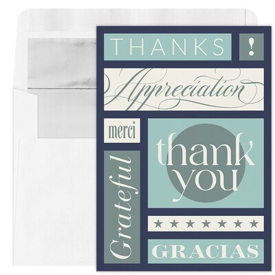 Custom Much Appreciation Cards, with Envelopes, 5 5/8 x 7 7/8 Holiday Card, 25 Cards per Set