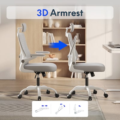 FlexiSpot Pro Comfort Swivel Computer and Desk Chair, Gray (OC1GY-SD-DP)