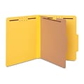 Quill Brand® 2/5-Cut Tab Pressboard Classification File Folders, 1-Partition, 4-Fasteners, Letter, Y