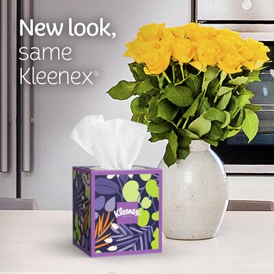 Kleenex Ultra Soft Facial Tissue, 3-Ply, 60 Sheets/Box, 4 Boxes/Pack (54308)