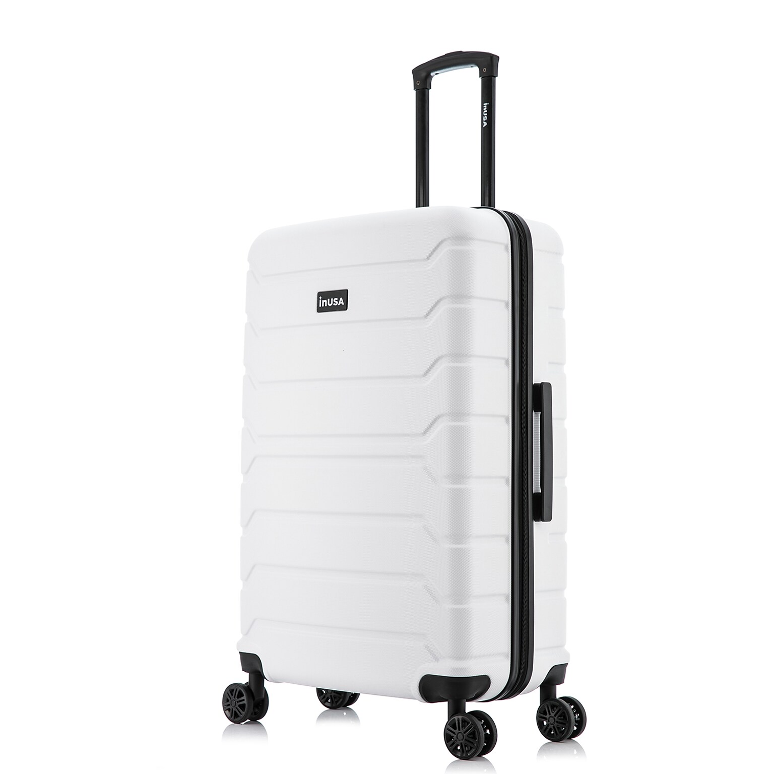 InUSA Trend 28 Hardside Suitcase, 4-Wheeled Spinner, TSA Checkpoint Friendly, White (IUTRE00L-WHI)
