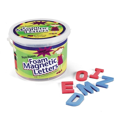 Pacon® Foam Magnetic Uppercase Letters, Blue Consonants, Red Vowels, 108/Set (PAC27560)
