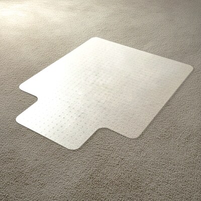 Floortex Computex Advantagemat Carpet Chair Mat with Lip, 36" x 48", Designed for Medium-Pile Carpet, Clear PVC (319226LV)